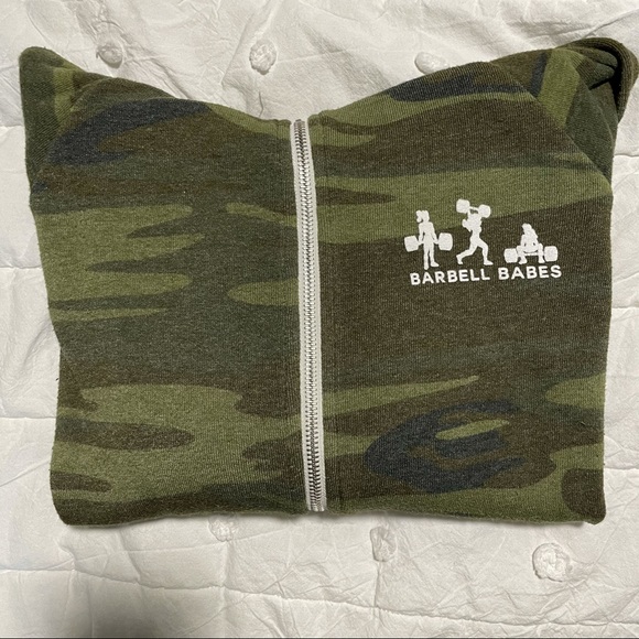 BARBELL BABES- lift like a babe camo hoodie - Picture 3 of 4
